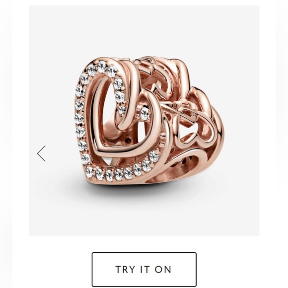 Pandora Rose gold “sparking entwined heart charm” EUC like new! - Picture 5 of 5